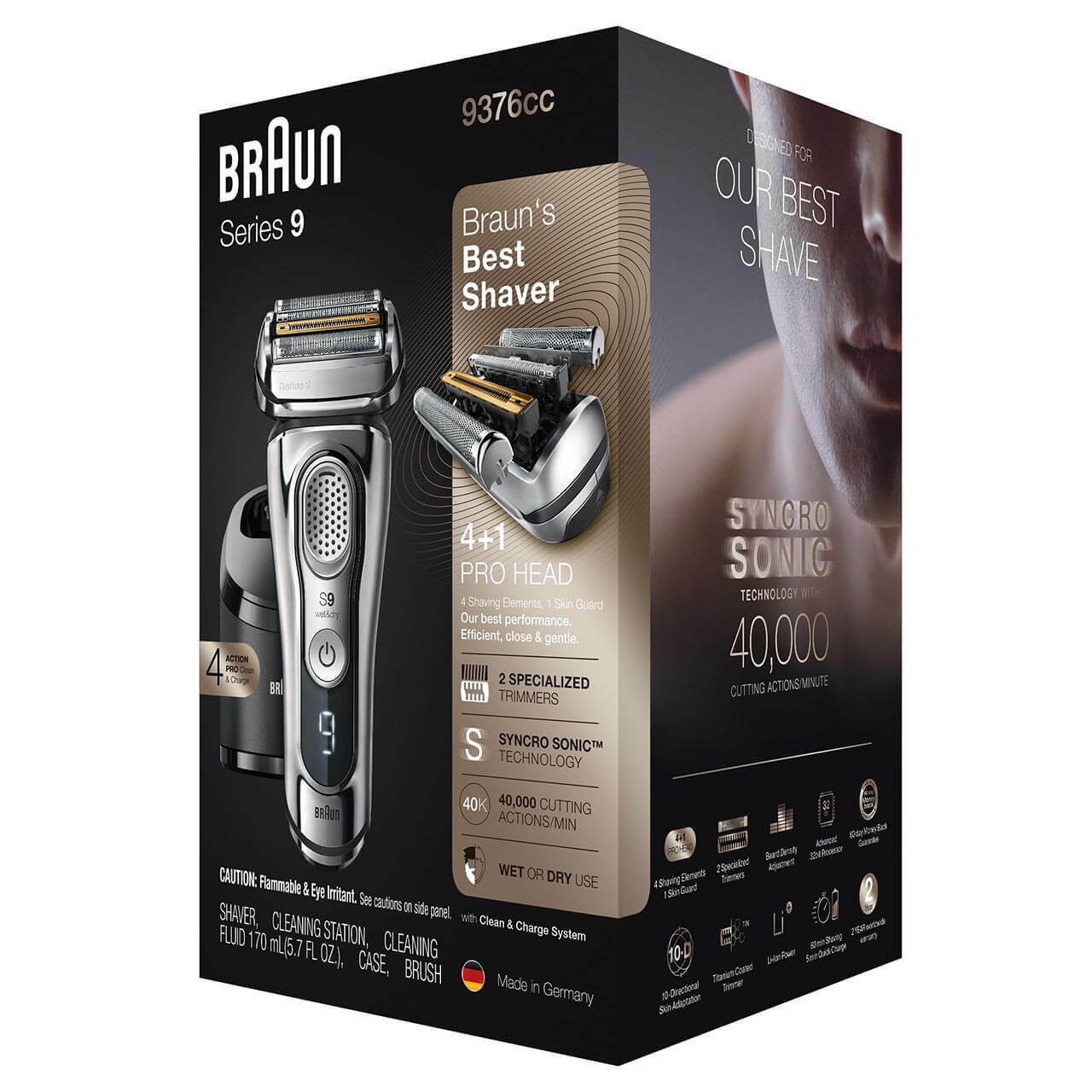 Máy cạo râu Braun Series 9 9376cc Wet & Dry | Made in Germany