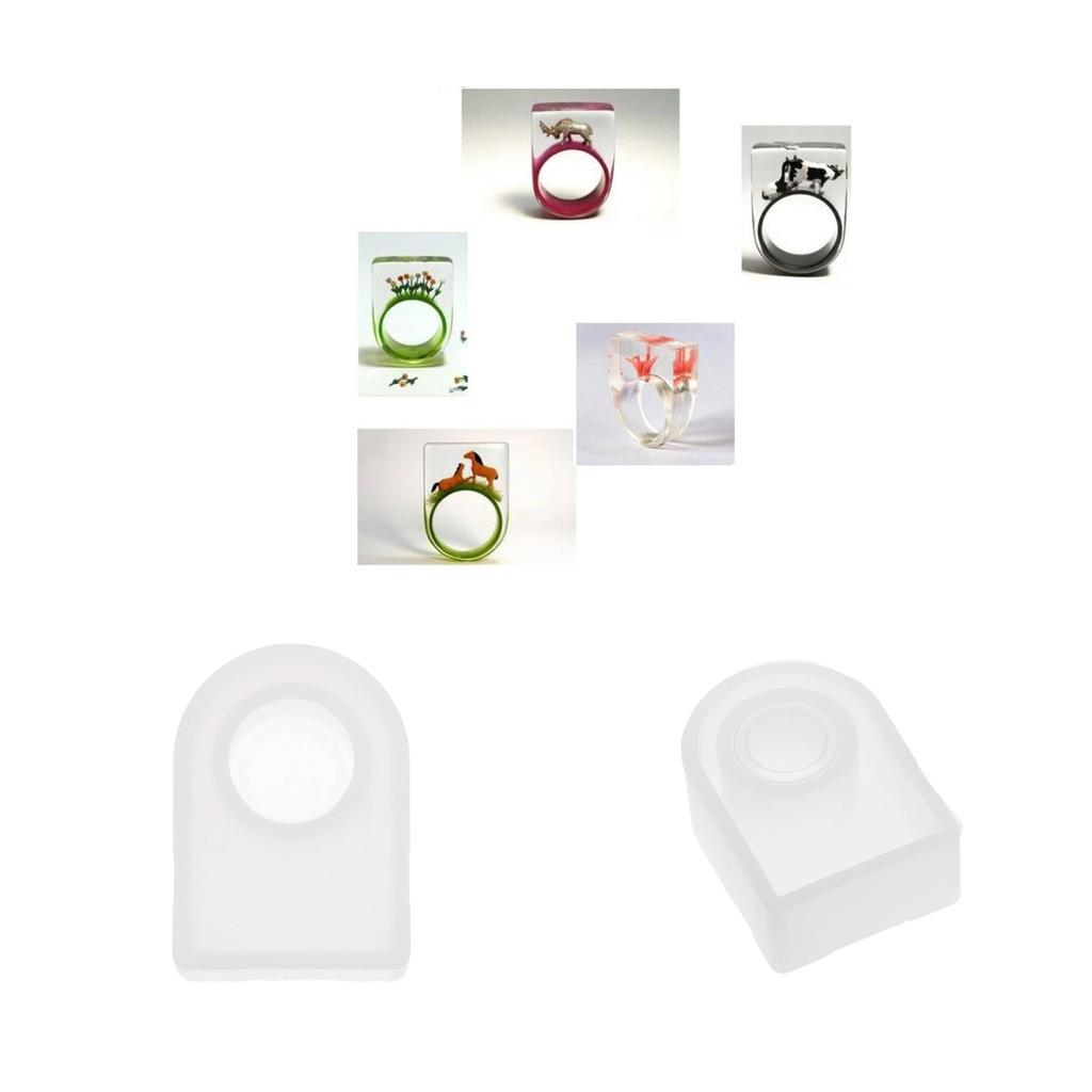 DIY Silicone Ring Mold Resin Casting Jewelry Making Craft Mould Tools 15mm