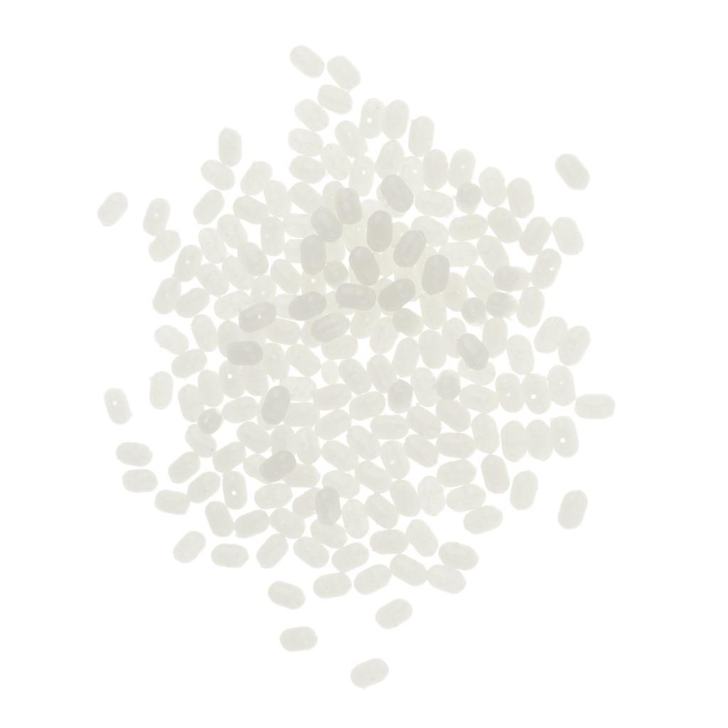 200x Transparent Oval Fishing Beads Fishing Stop Beads Fishing Hard Lure