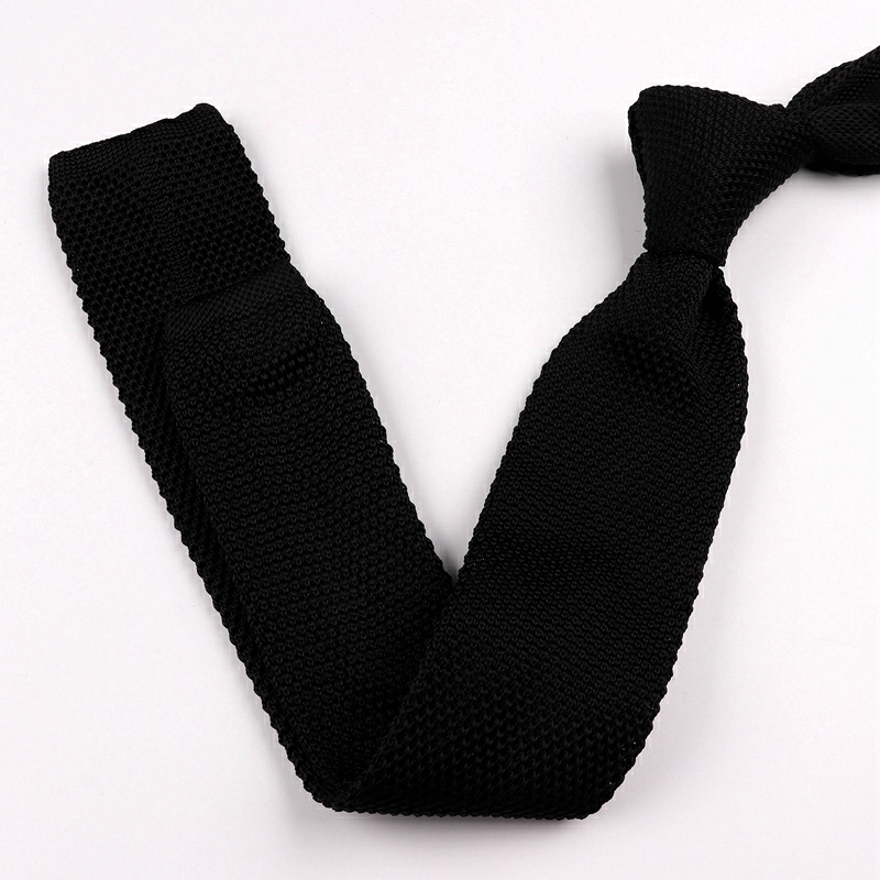 Cà Vạt len trơn Nam Cao Cấp Sang Trọng Nam Tính- Caravat knit tie  Màu đen