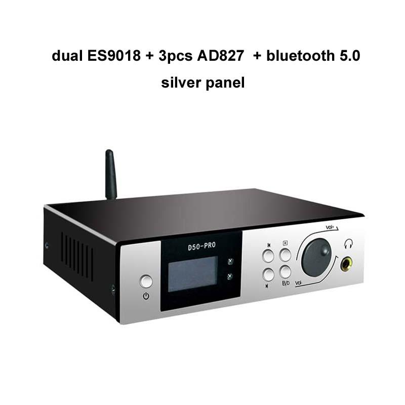 DLHIFI D50PRO CSR8675 Bluetooth 5.0 Dual ES9018 Giải mã Tai nghe kỹ thuật số DAC Tai nghe AMP Fiber U Disk Disk Disk Hiển thị máy chơi lossless Player