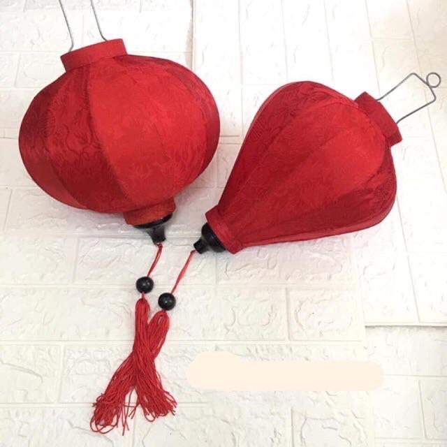 Đèn lồng đỏ hội an lụa vân
