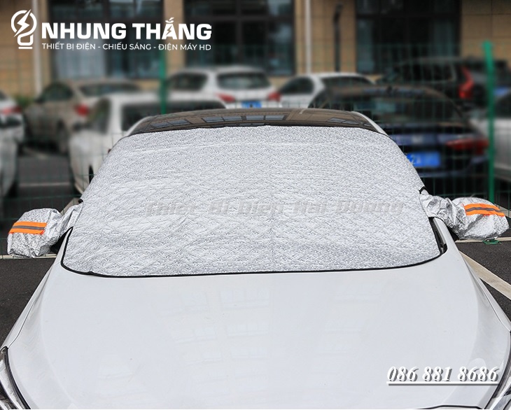 Bạt Phủ Che Nắng R-3943 - Chống Nóng,Cách Nhiệt Kính Lái , Phủ Gương Ô Tô Xe Hơi - 4 Lớp Tráng Bạc Cao Cấp - CÓ VIDEO