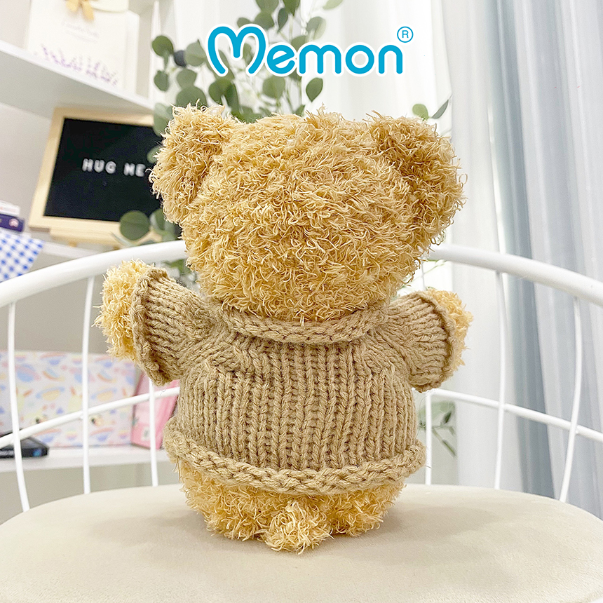 Gấu bông teddy head tales mini nhồi gòn 20cm cao cấp Memon