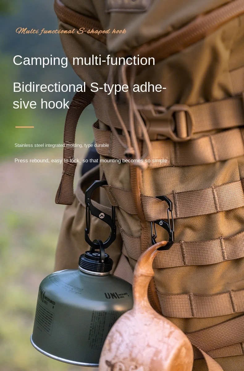 Móc khoá đôi hình chữ S Campingmoon SS-5 / SS-7 (Bộ 2 cái)