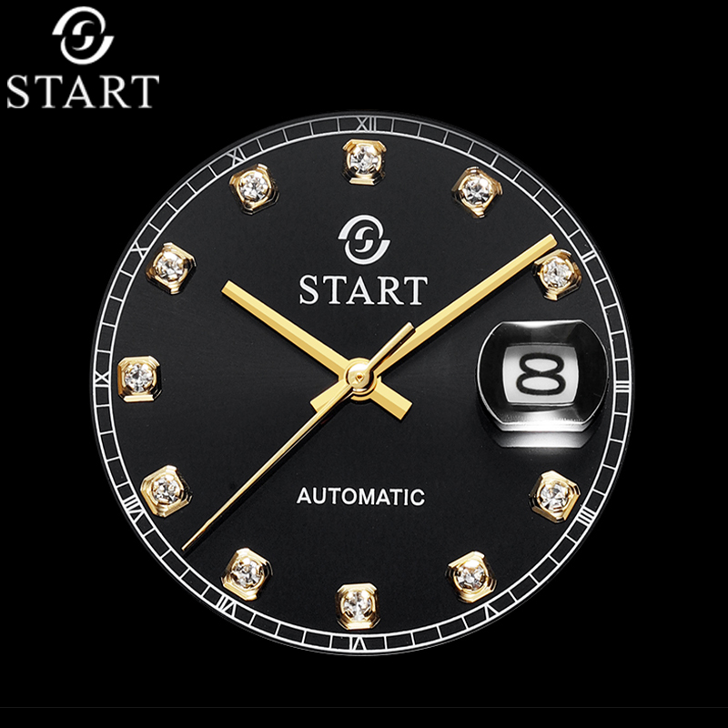 【START】Đồng hồ nam đồng hồ cơ tự động chức năng hiển thị ngày chống nước đồng hồ kim loại
