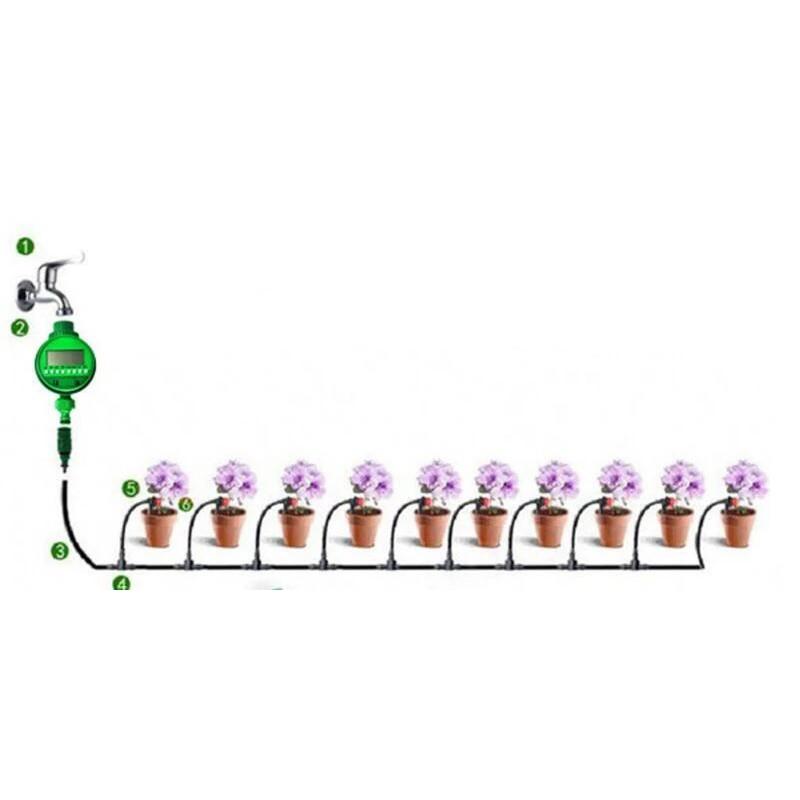 Hệ thống tưới nhỏ giọt 20 chậu và đầy đủ phụ kiện