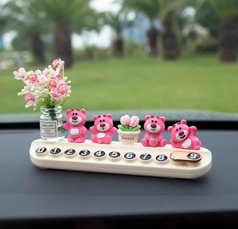 Biển Số Xe Tạm Thời Hình Gấu Dâu