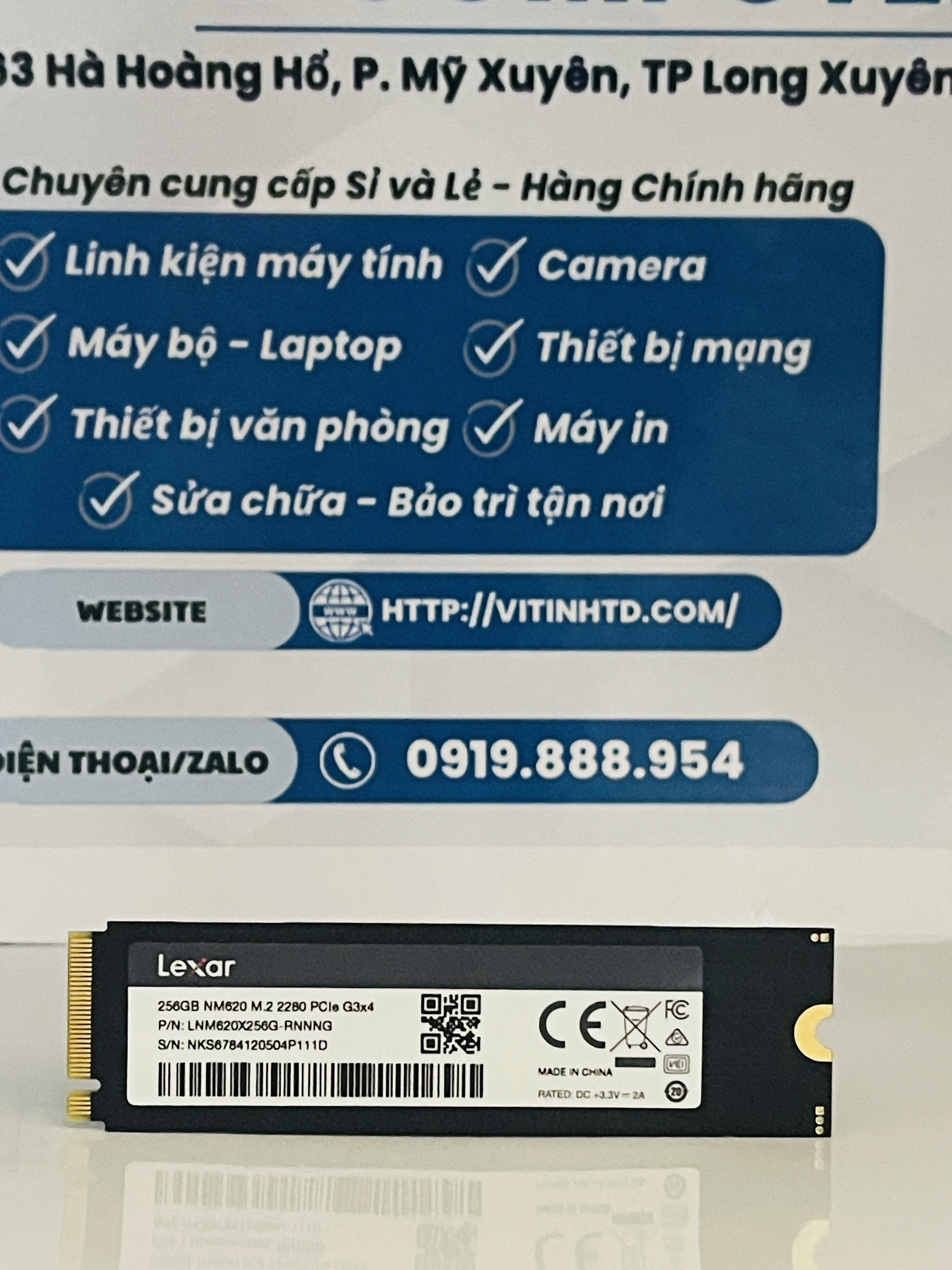 Hình ảnh Ổ cứng SSD M.2 Lexar NM620 256GB NVMe 2280 PCle Gen 3x4 - Hàng chính hãng DigiWorld phân phối