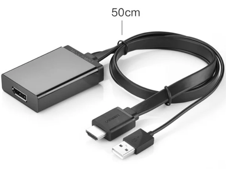 Cáp chuyển HDMI sang Displayport Ugreen 40238 hỗ trợ 4K 30Hz - Hàng chính hãng