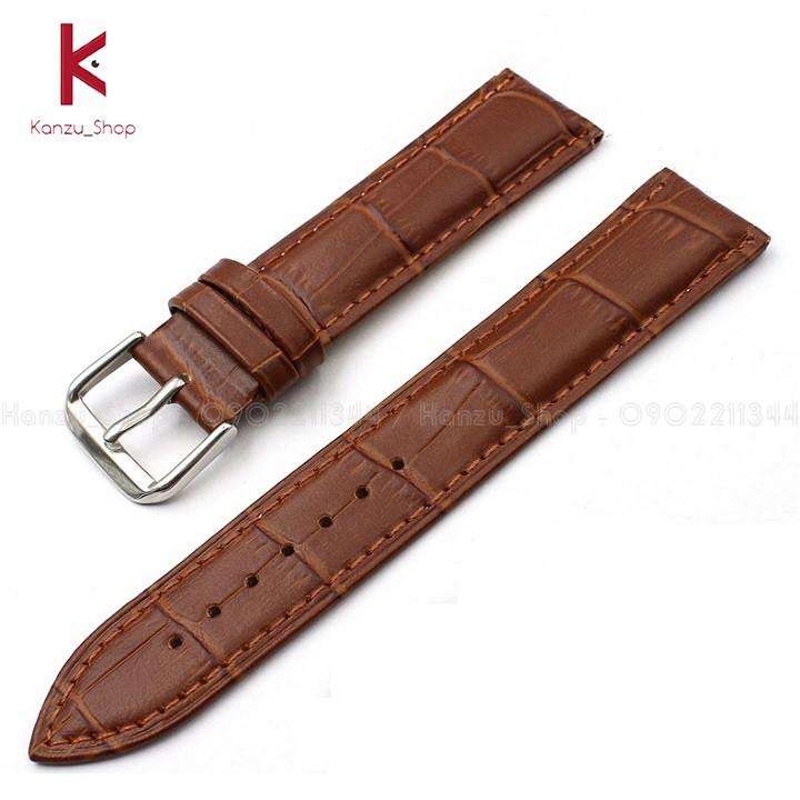 Dây Đồng Hồ Da Nam Nữ - Dây Da Đồng Hồ 10mm 12mm 14mm 16mm 18mm 20mm 22mm 24mm