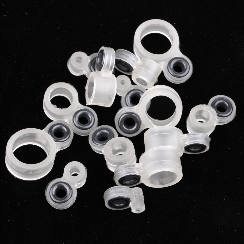 14pcs Fishing Rod Guides Rod Eye Ring Repair Kit Rod Building 1-14#