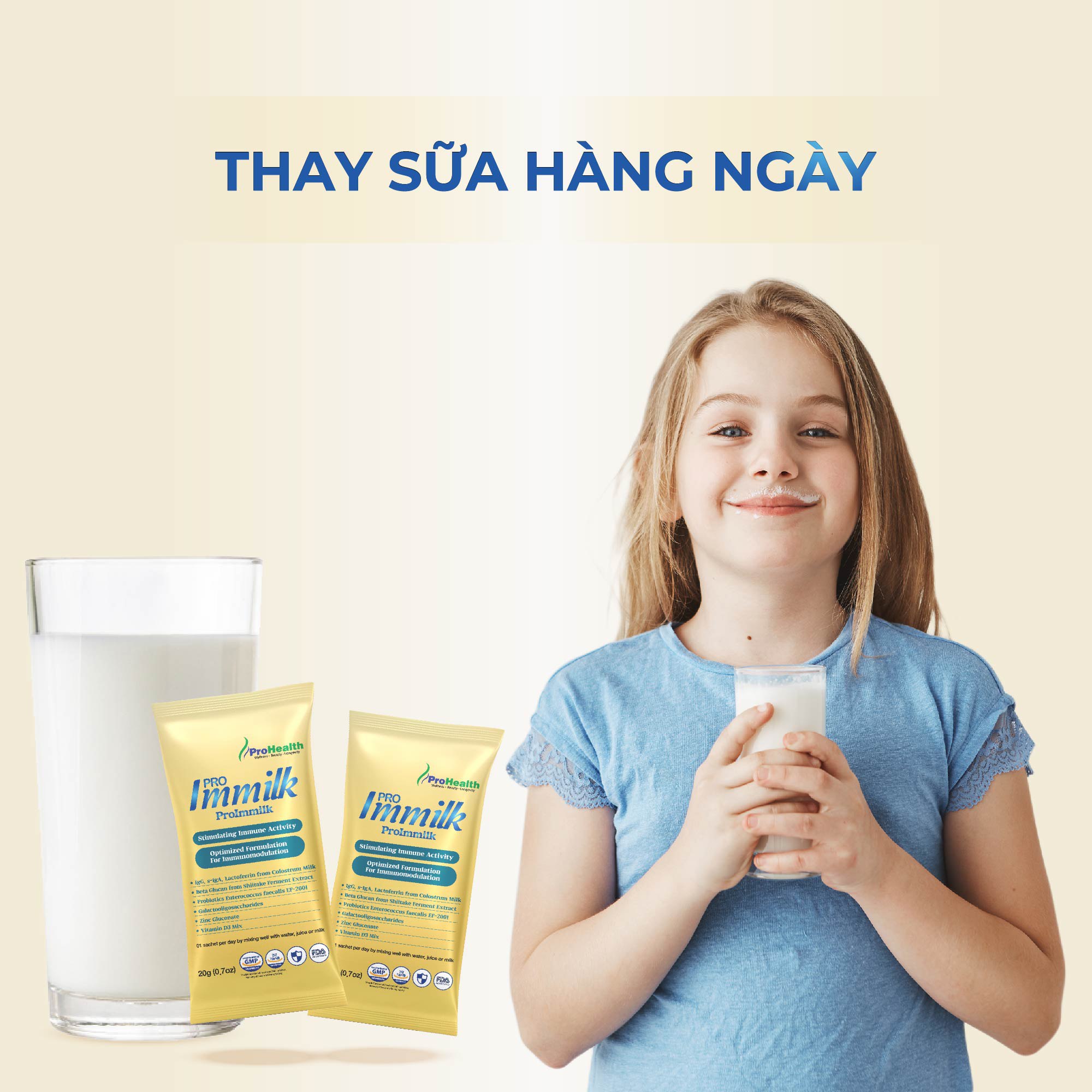 Bột sữa kháng thể ProImmilk cao cấp hỗ trợ sức khỏe