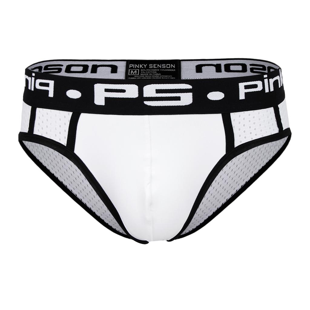Men's Breathable Mesh Panties Low Rise Briefs Underwear