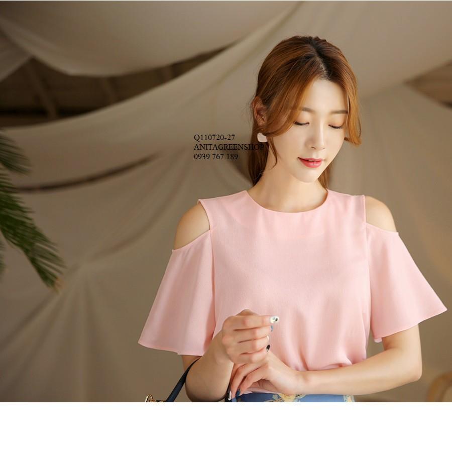 Q110720 ÁO KIỂU NỮ KHOÉT VAI