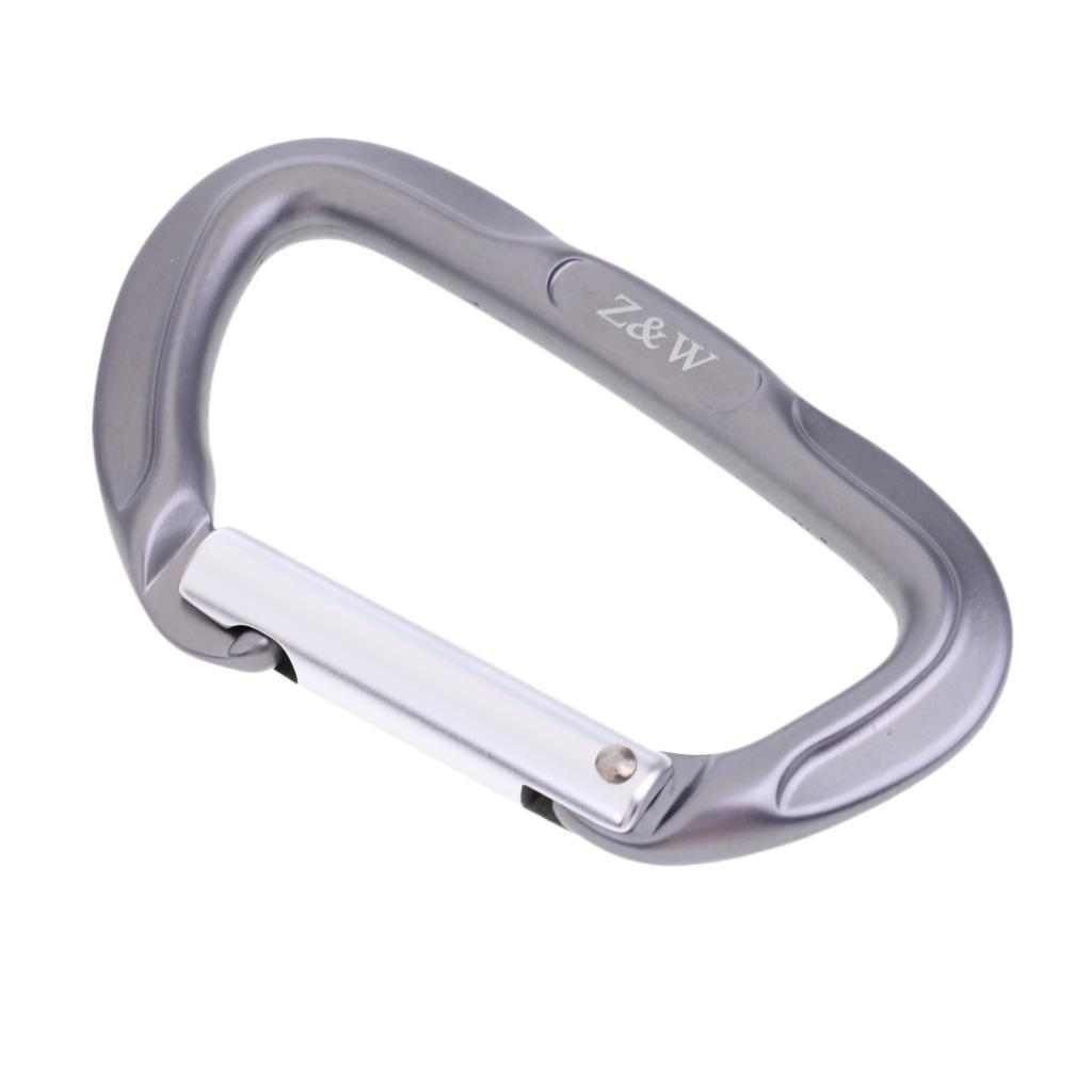 24KN Ultra-light Straight Gate D-shaped Carabiner Non Locking Outdoor Rock Climbing Rescue Rappelling