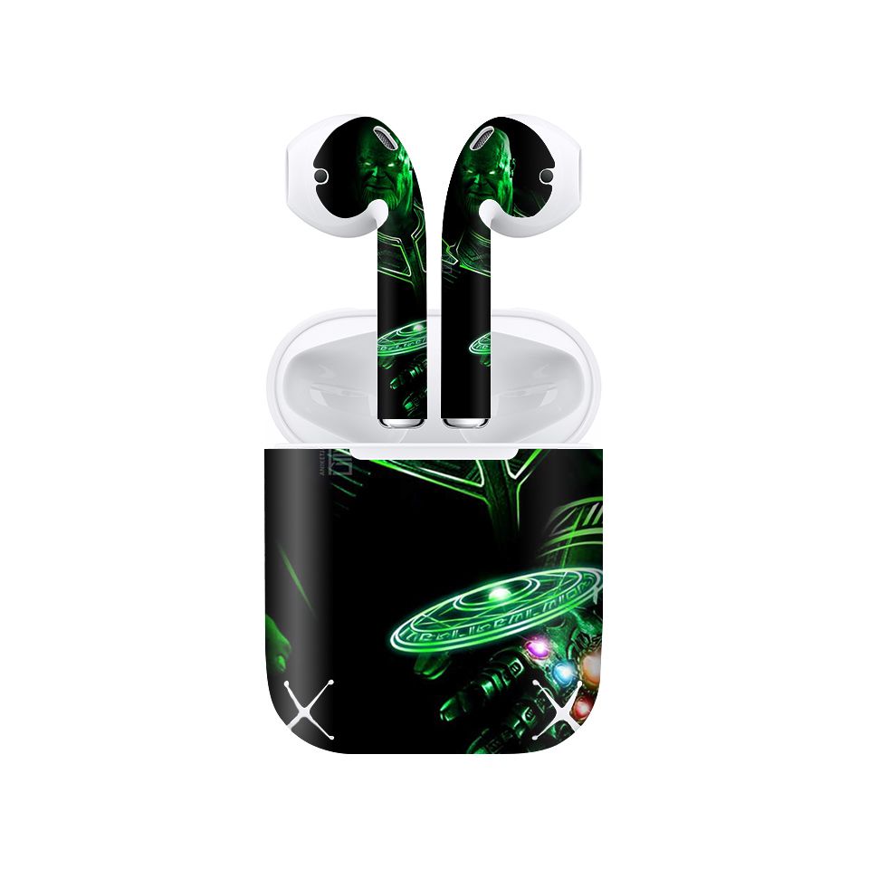 Miếng dán skin chống bẩn cho tai nghe AirPods in hình siêu anh hùng - SAH0059 (bản không dây 1 và 2)