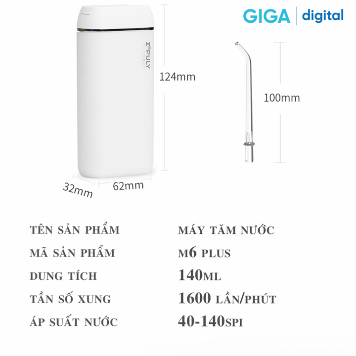 Phụ kiện tăm nước mini Xiaomi Enpuly M6 Hàng Chính Hãng