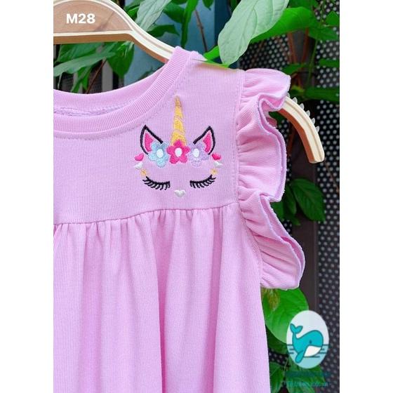 Váy Bé Gái Thêu Ngựa Pony Miakids Siêu Cưng Mềm Mát (Hình Shop Chụp Thật)