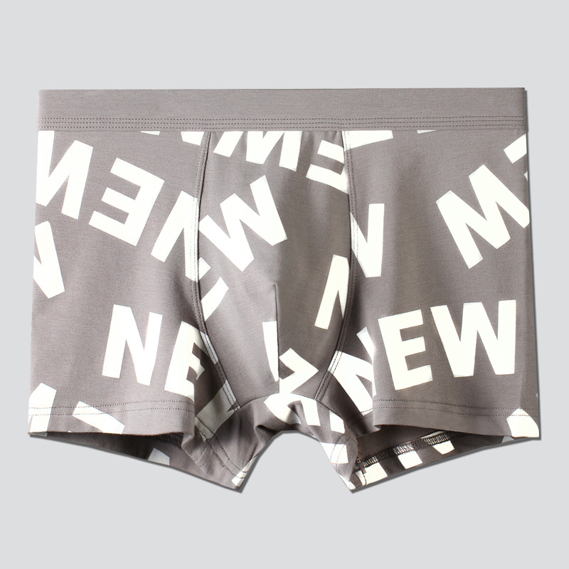 Sịp Đùi- Quần Lót Nam Boxer Cotton Mềm Nhẹ Thoáng Khí Họa Tiết Chữ New K023