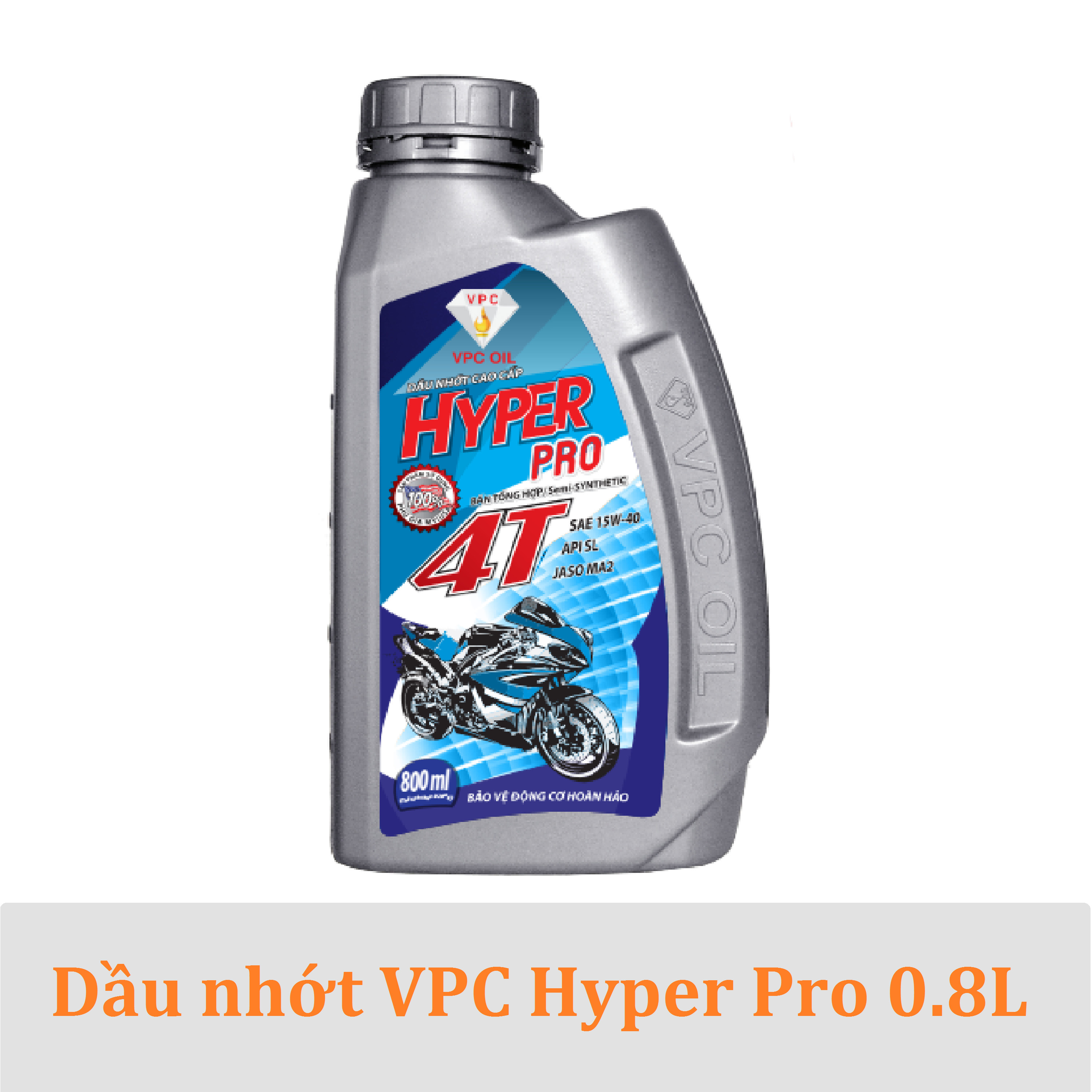 Combo dầu nhớt cao cấp bán tổng hợp VPC Hyper Pro 15W40 (0.8L)