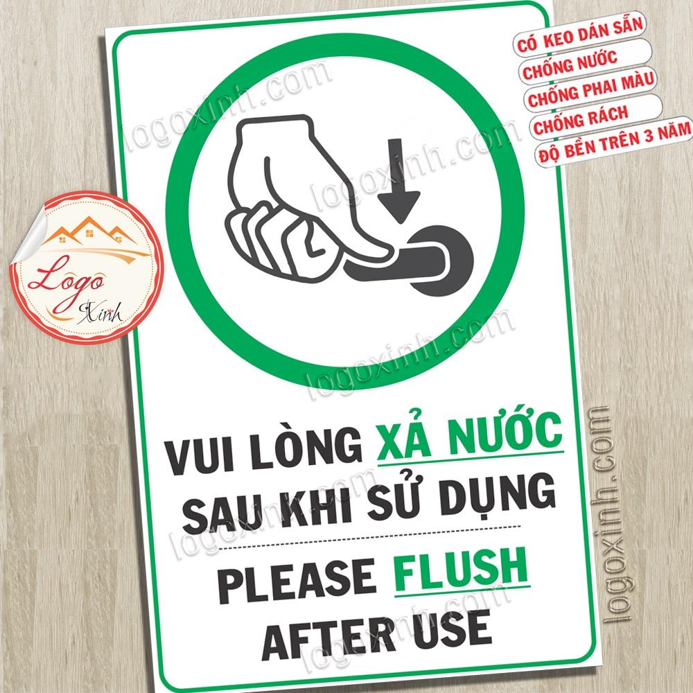 LOGO TEM STICKER XẢ NƯỚC SAU KHI SỬ DỤNG TRONG NHÀ VỆ SINH-NHẮC NHỞ SỬ DỤNG WC TOILET NHÀ VỆ SINH