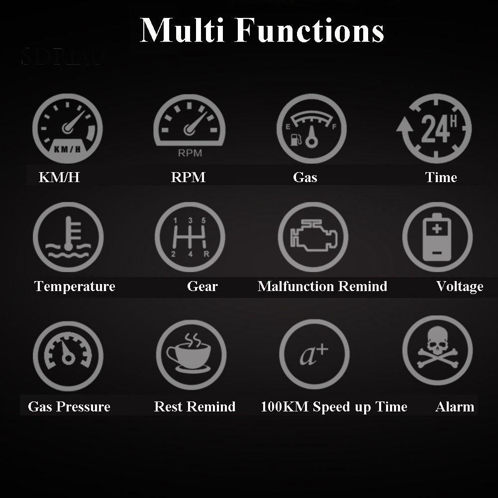 Màn hình HUD hiển thị và cảnh báo tốc độ cho xe hơi OBD2 GPS