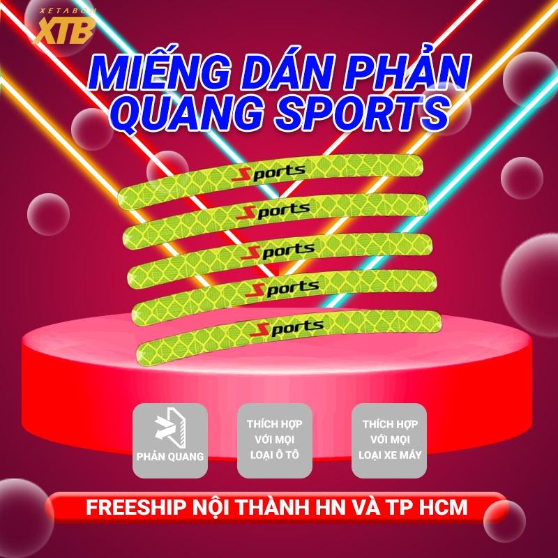 Tem dán vành phản quang Sport dành cho ô tô, xe máy, xe đạp, chống nước chịu nhiệt tốt hàng cao cấp