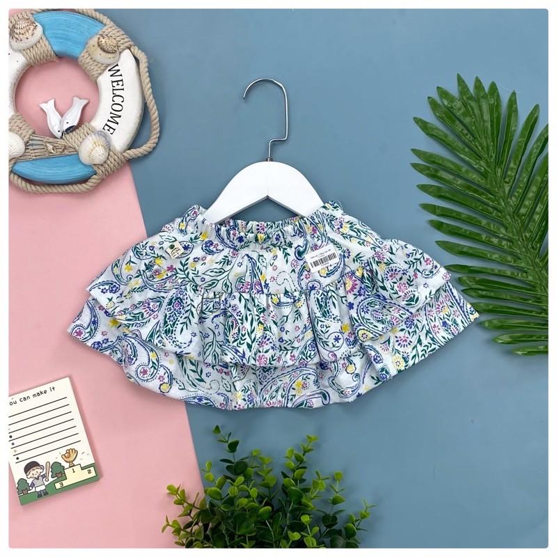 Chân váy cotton bé gái. Sz 1-10 từ 10-30kg, kiểu dáng 2 tầng, có quần bên trong