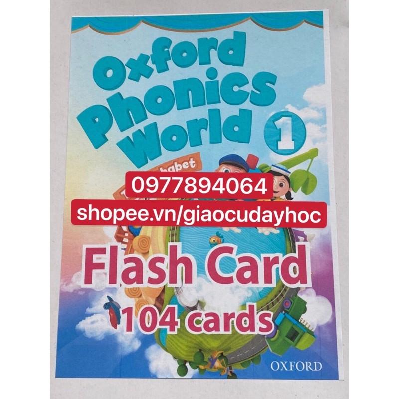 Flashcards Oxford Phonics World 1 ️104 thẻ phonics thiết kế hai mặt siêu đẹp