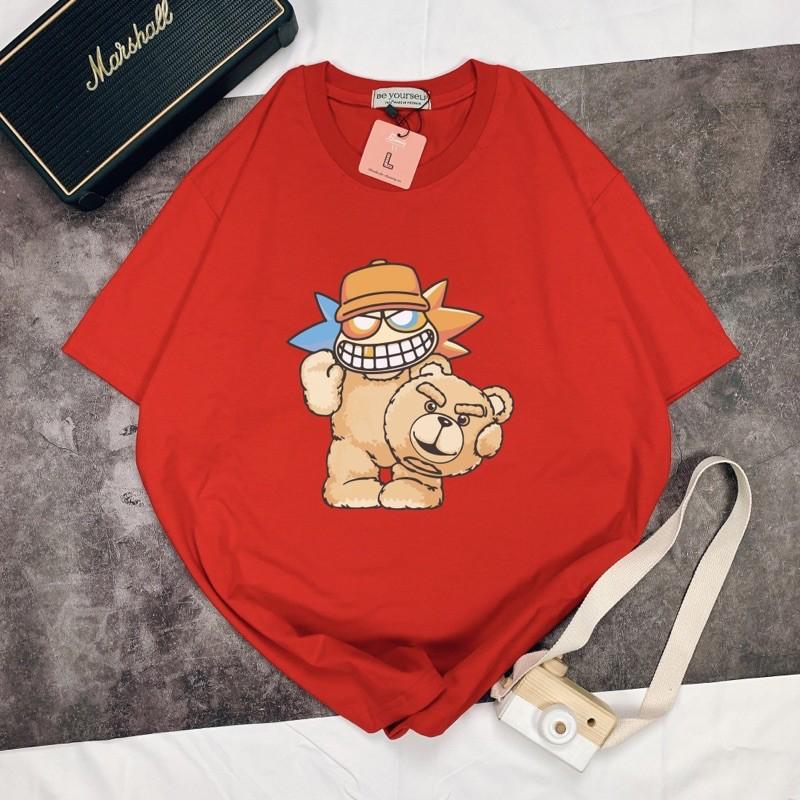 Áo Thun Tay Ngắn UNISEX GẤU - Hình chụp thật