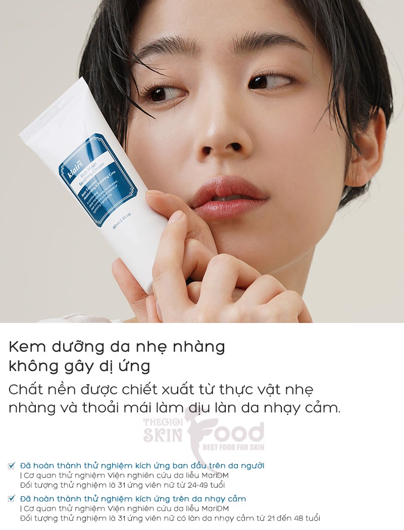 Kem Dưỡng Ẩm Sâu Klairs Rich Moist Soothing Cream