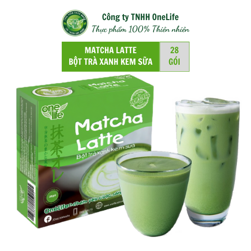 Trà Sữa Nhật Bản - Bột Trà Xanh Kem Sữa Matcha Latte OneLife (Hộp 28 gói)