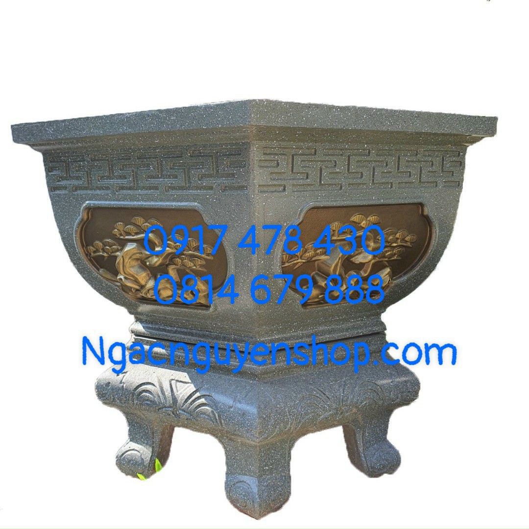 Khuôn đúc chậu cảnh lục giác rộng 75 cao 39 kèm chân cao 25