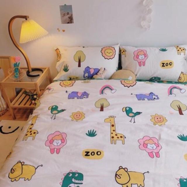Set Cotton Living Hàng Nhập Khẩu Cao Cấp 4 Món Hươu Cao Cổ
