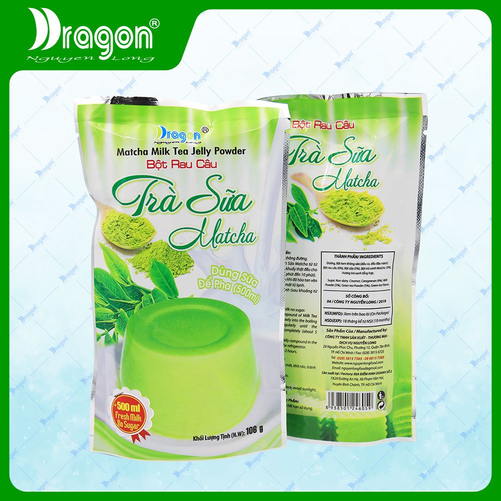 Bột Rau Câu Trà Sữa Matcha 106g