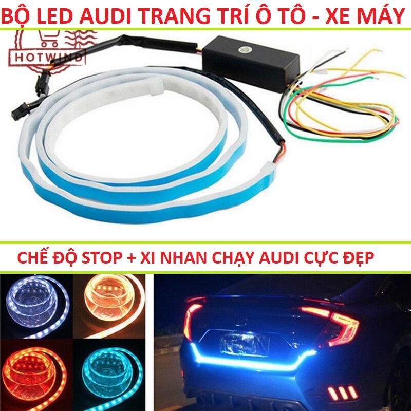 DÂY LED CHẠY AUDI XE MÁY Ô TÔ 1,2M NHIỀU HIỆU ỨNG + CHẾ ĐỘ XI NHAN AUDI CỰC CHẤT LOẠI TỐT