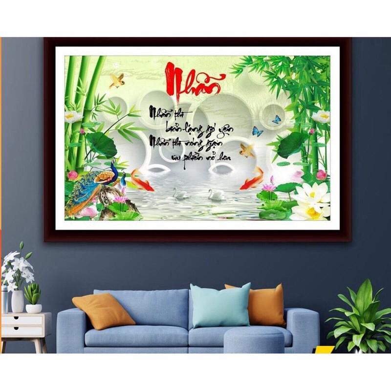 Tranh thêu chữ thập Nhẫn LV3399 chưa thêu