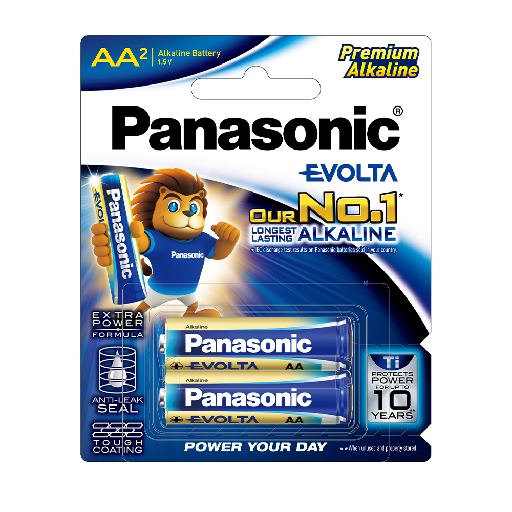Vỉ Pin Evolta cao cấp Panasonic AA LR6EG/2B-V – Hàng Chính Hãng