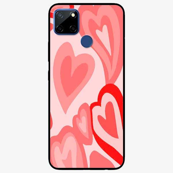 Ốp lưng dành cho Realme C11 / C12 / C15 - Tim Viền Hồng