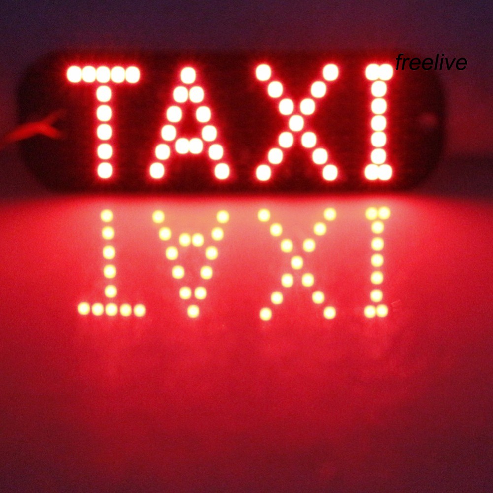 Bảng đèn LED chữ TAXI gắn kính chắn gió Ô tô Đấu nối 12V