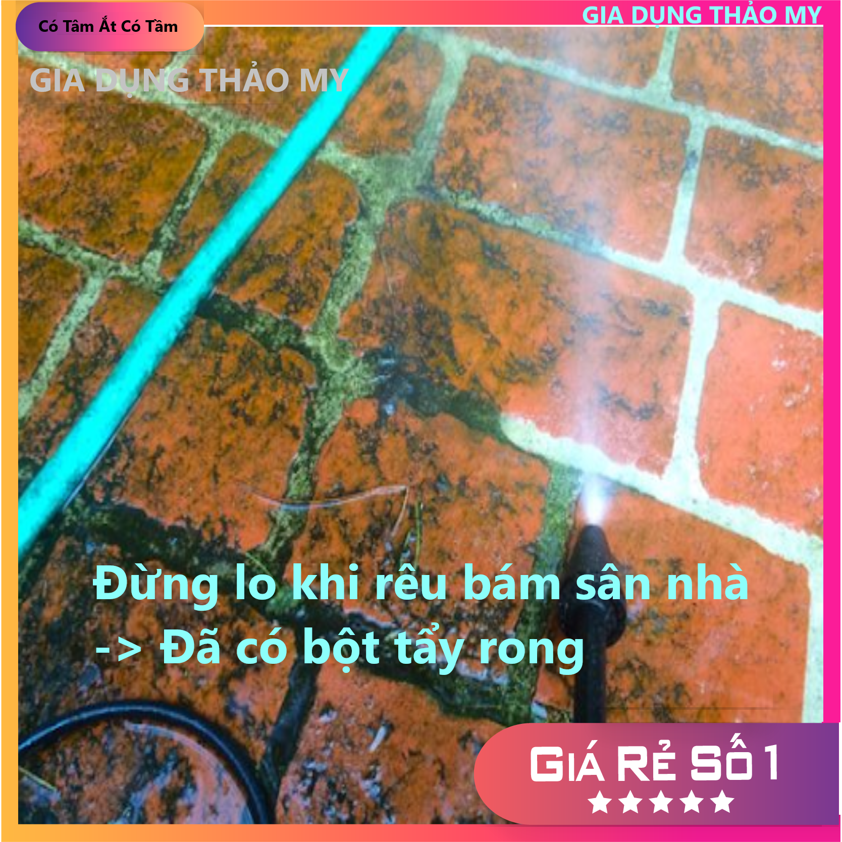 Bột tẩy rong rêu cho sân xi măng,sân gạch hiệu quả  - gói 450 gram