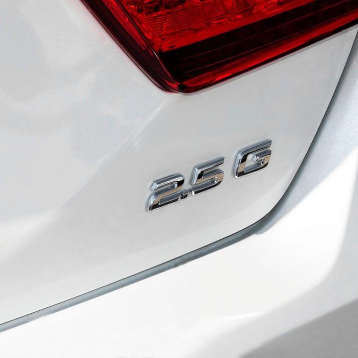 Decal tem chữ 2.5G, 2.5Q và 2.5S dán đuôi xe ô tô Toyota, chất liệu nhựa ABS cao cấp