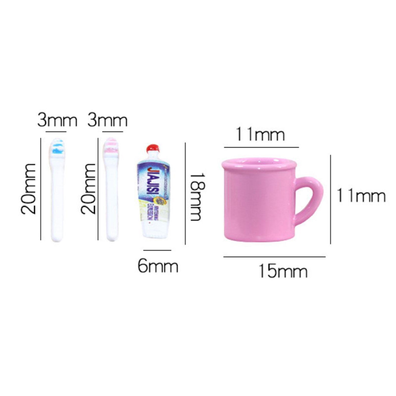 Miniature Dollhouse Bathroom Accessories DIY Scene Model for Decor