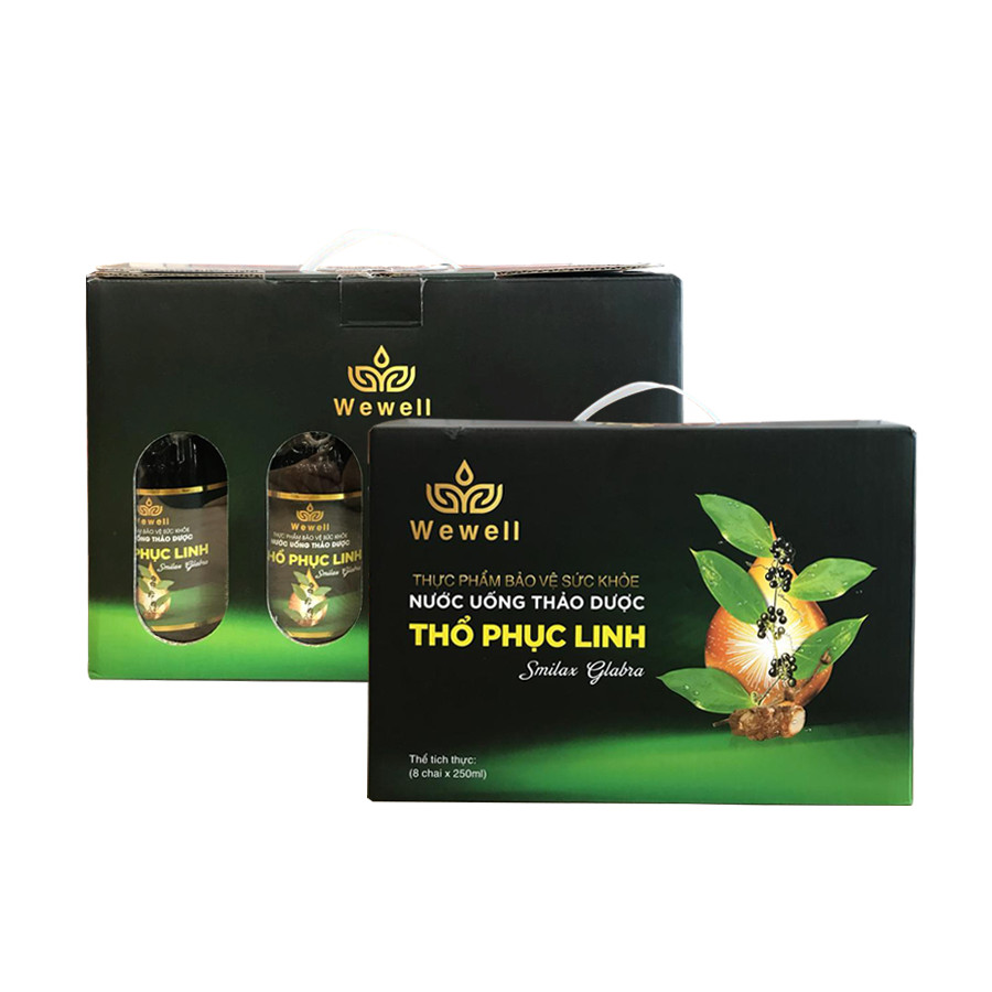 TPBVSK Nước uống thảo dược Thổ Phục Linh (Hộp 8 chai)