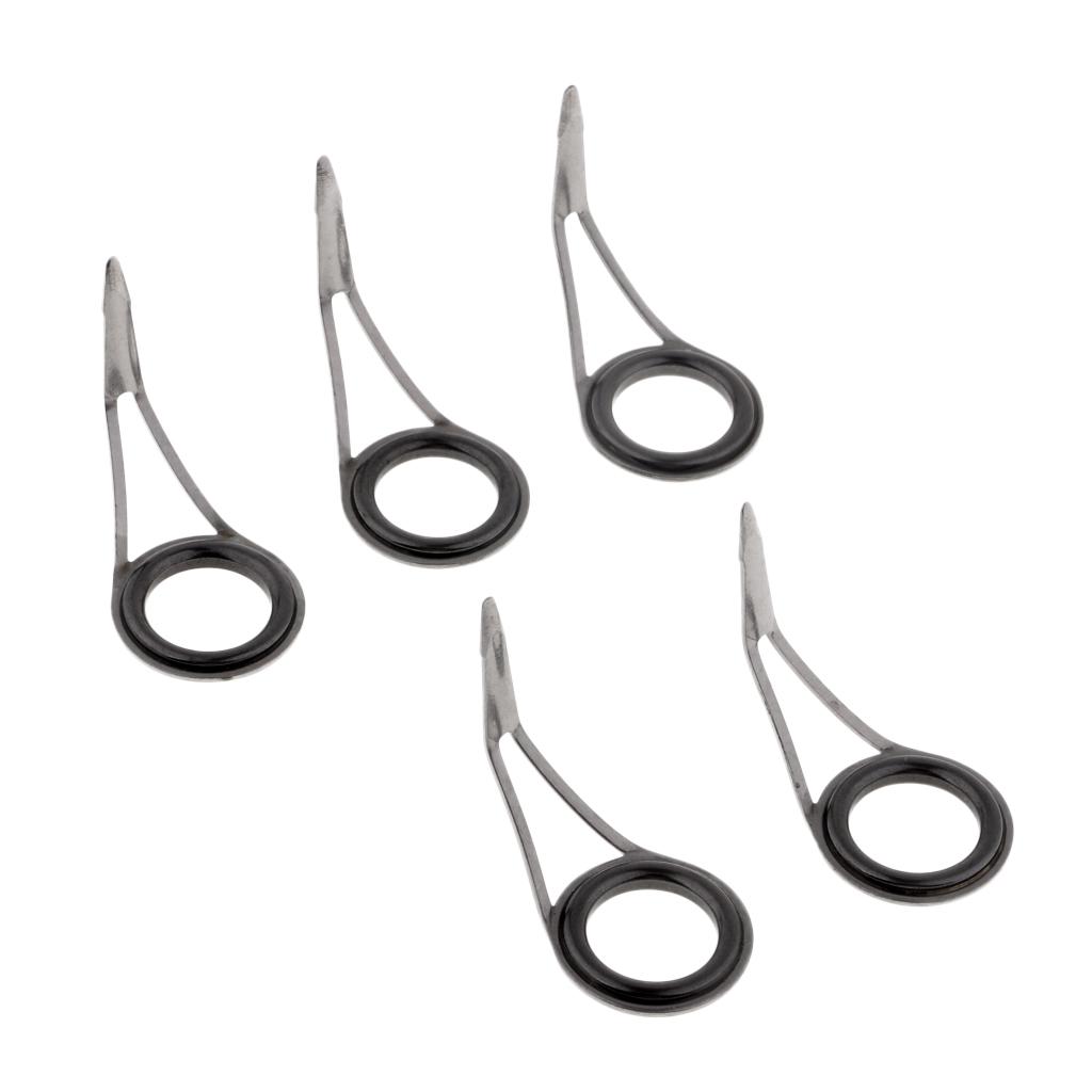 5pcs Fishing Rod Eyes Ceramic Ring Spinning Rod Guides Line Rings
