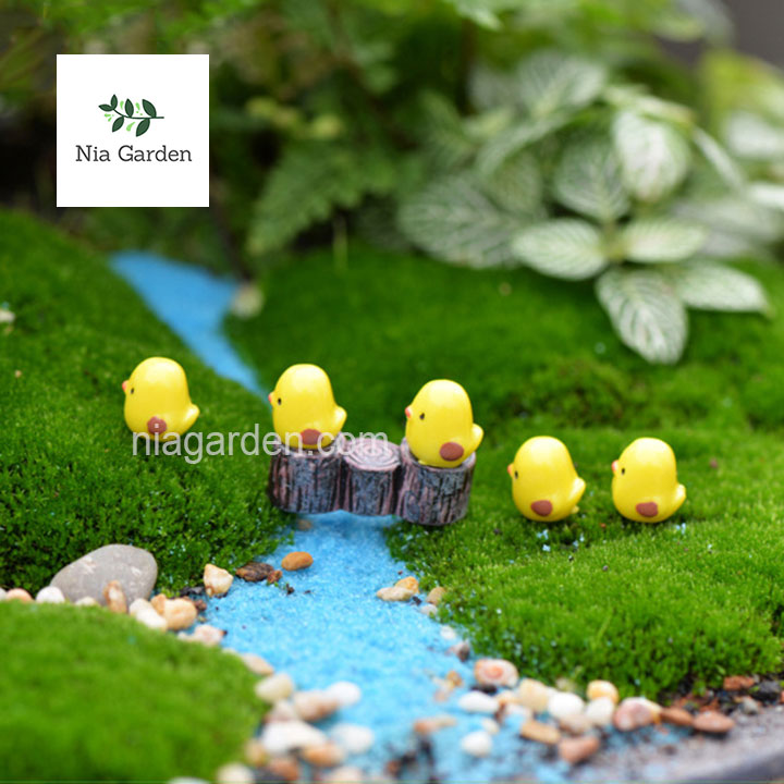 (10 con) Phụ kiện gà con mini trang trí cây cảnh tiểu cảnh Nia Garden N5