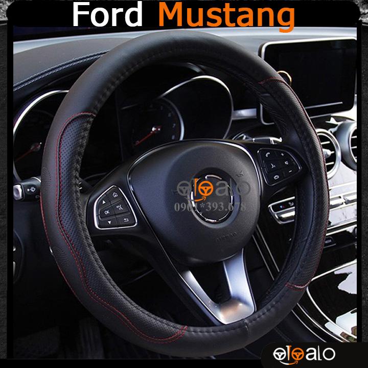 Bọc vô lăng xe ô tô Ford Mustang da PU cao cấp - OTOALO