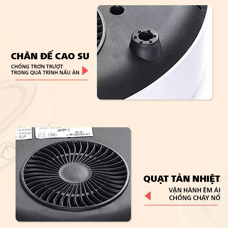 Bếp Từ Đơn Tròn Công Suất 2200W - Bếp Điện Hồng Ngoại - Mặt Kính Cường Lực Phím Cơ Chế Độ An Toàn - Không Kén Nồi - Siêu Bền