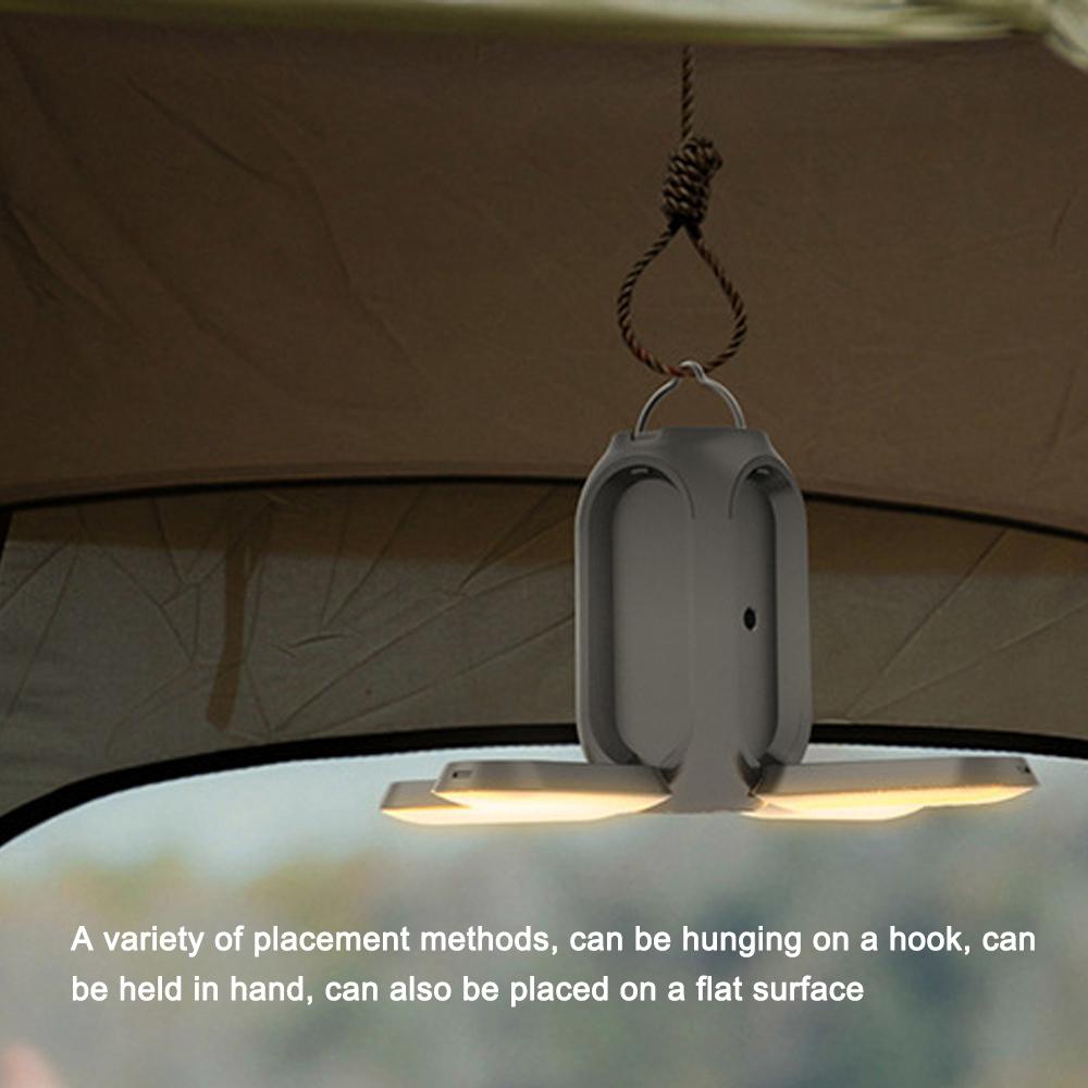 Outdoor Portable LED Camping Light USB Rechargeable Bright Lantern Large Capacity Emergency Lamp Street Stall Lighting